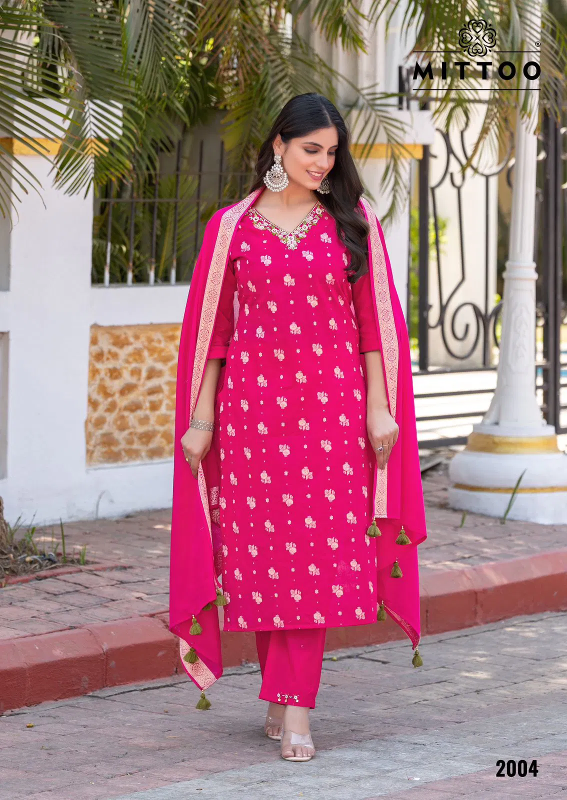 Hansika By Mittoo Cotton Jacquard Kurti With Bottom Dupatta Orders In Delhi